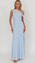 Draped in Blue Dress