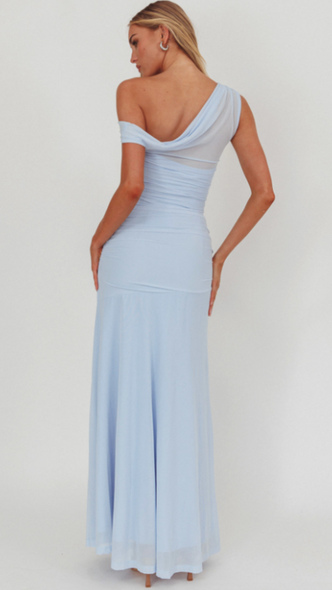 Draped in Blue Dress