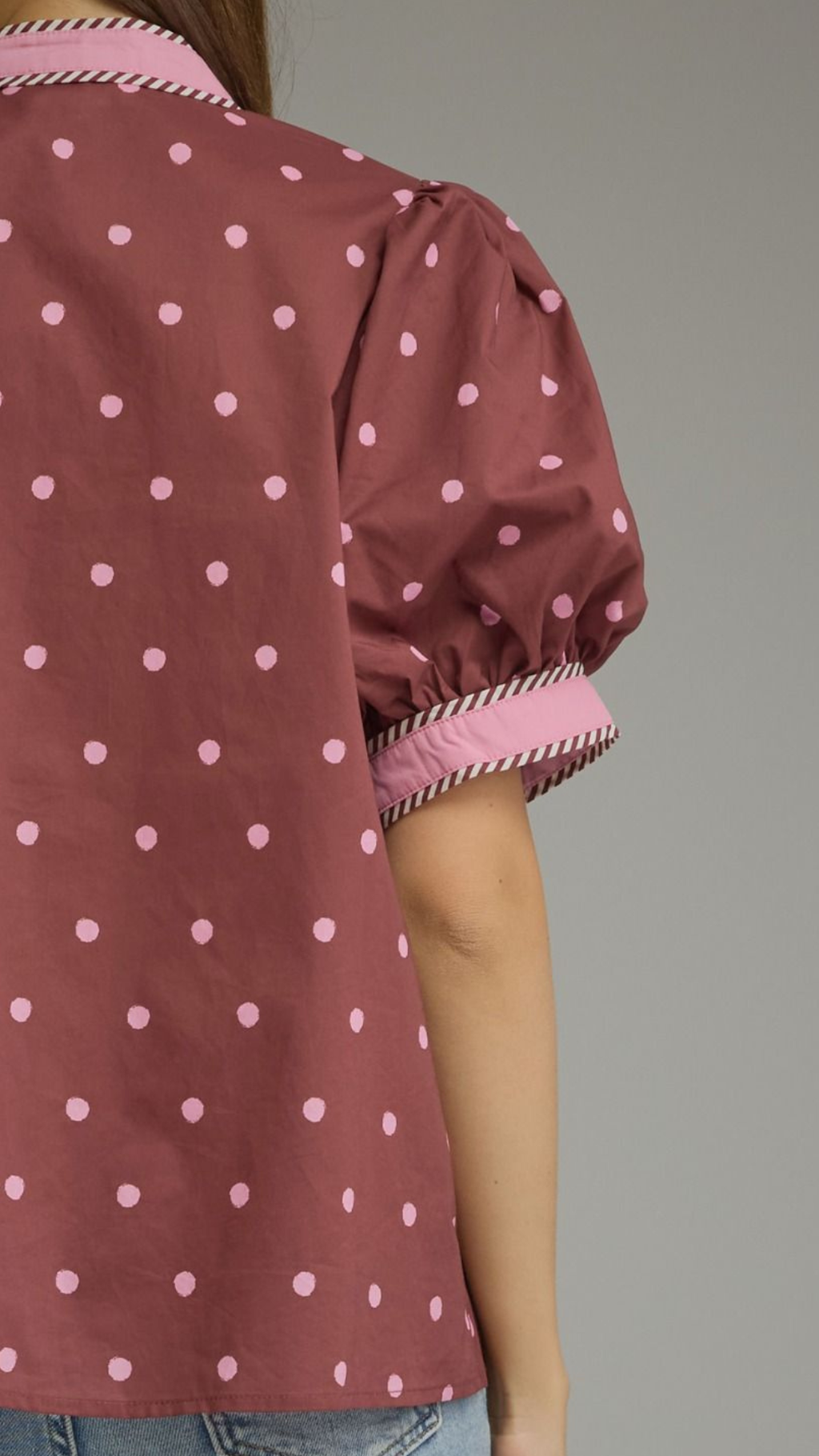 Spotted In Burgundy Top